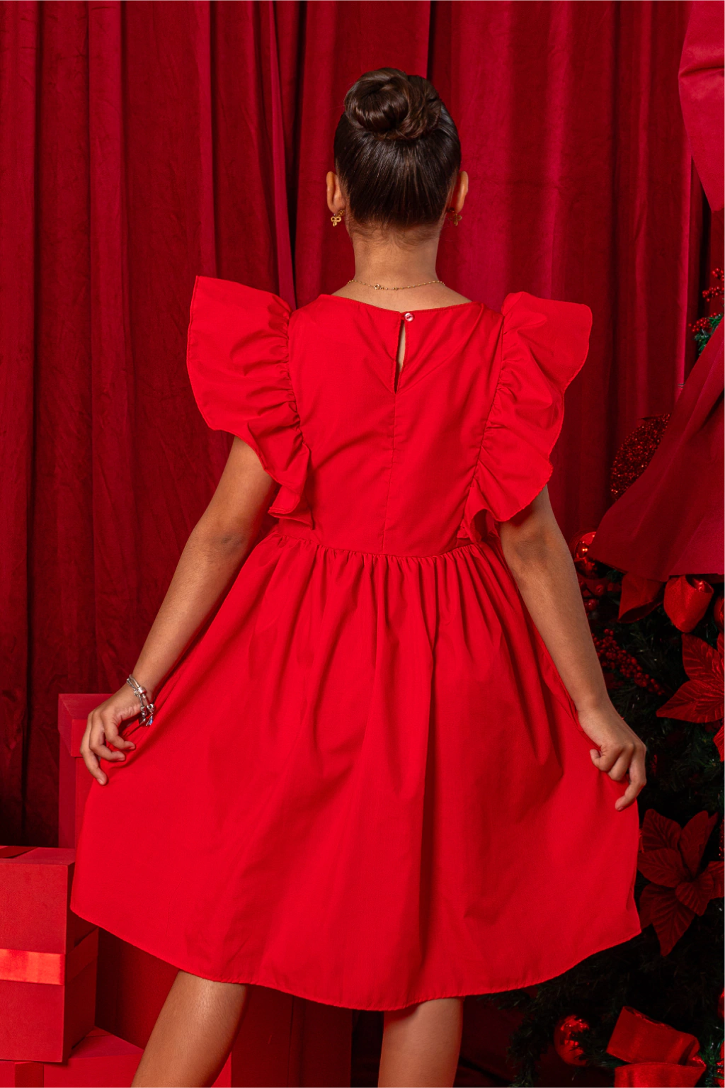 Vestido Infantil Rayssa Vermelho