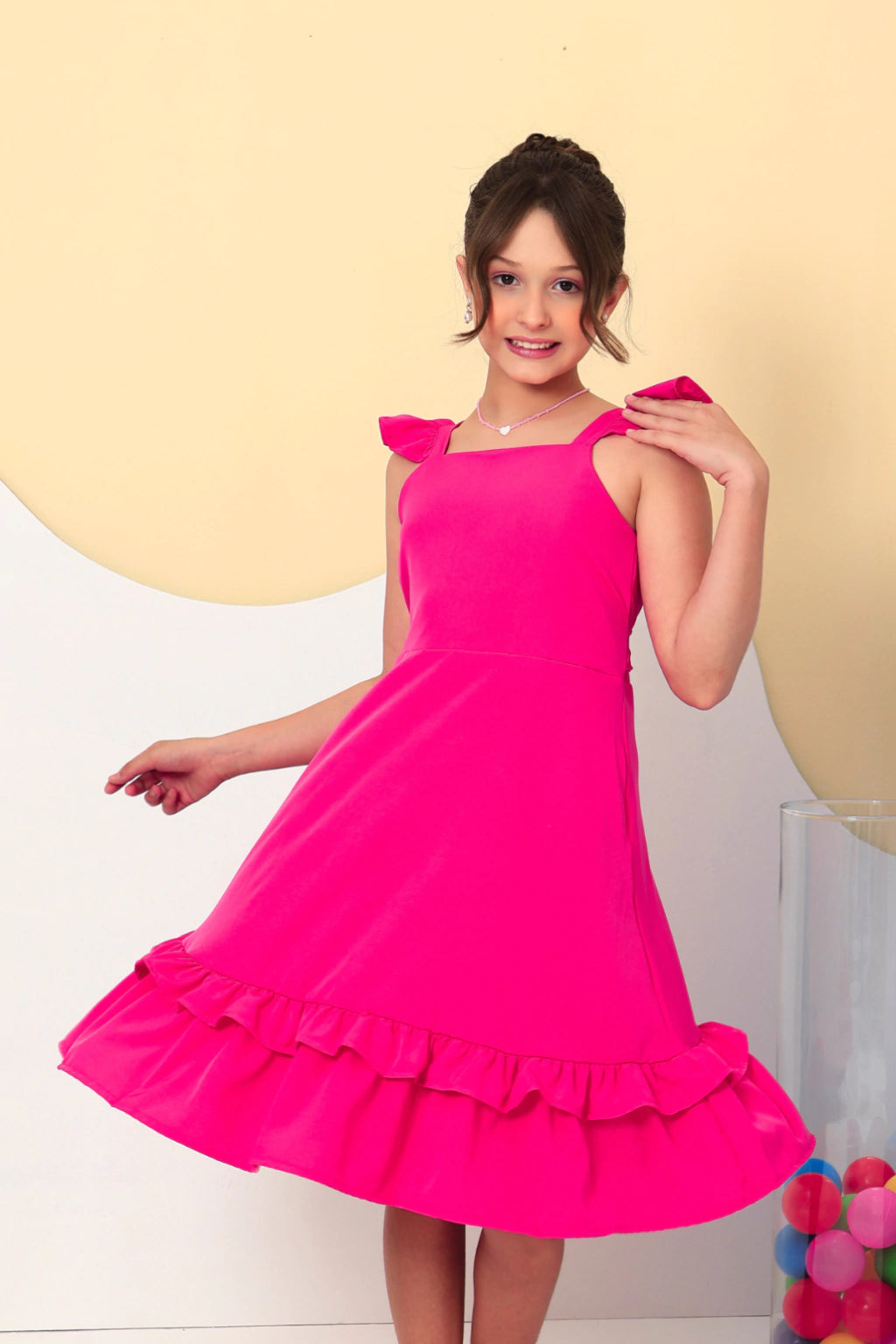 Vestido Infantil Daniele Pink