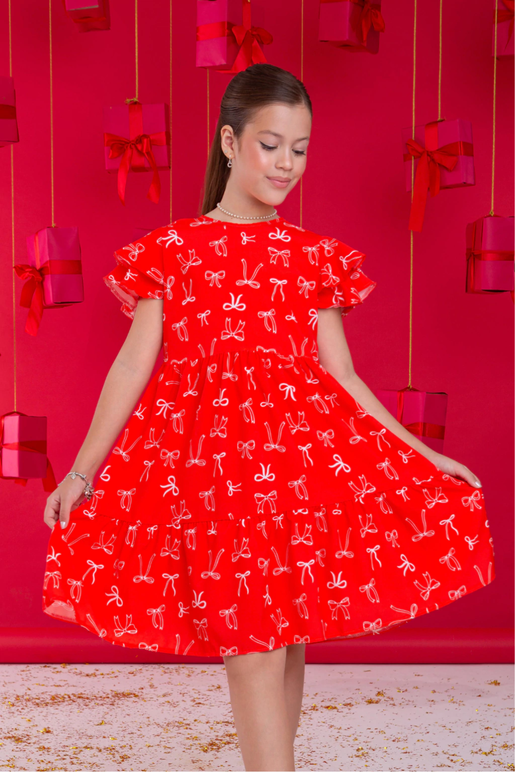 Vestido Melanie Vermelho 2 Mangas