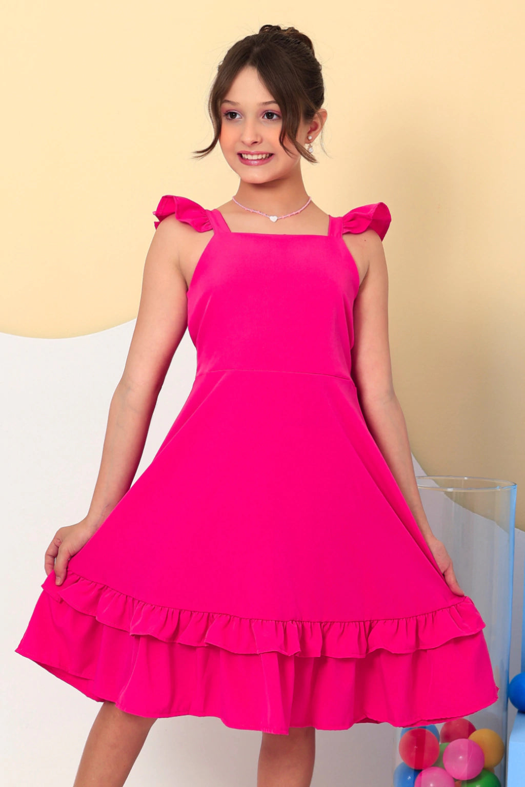 Vestido Infantil Daniele Pink