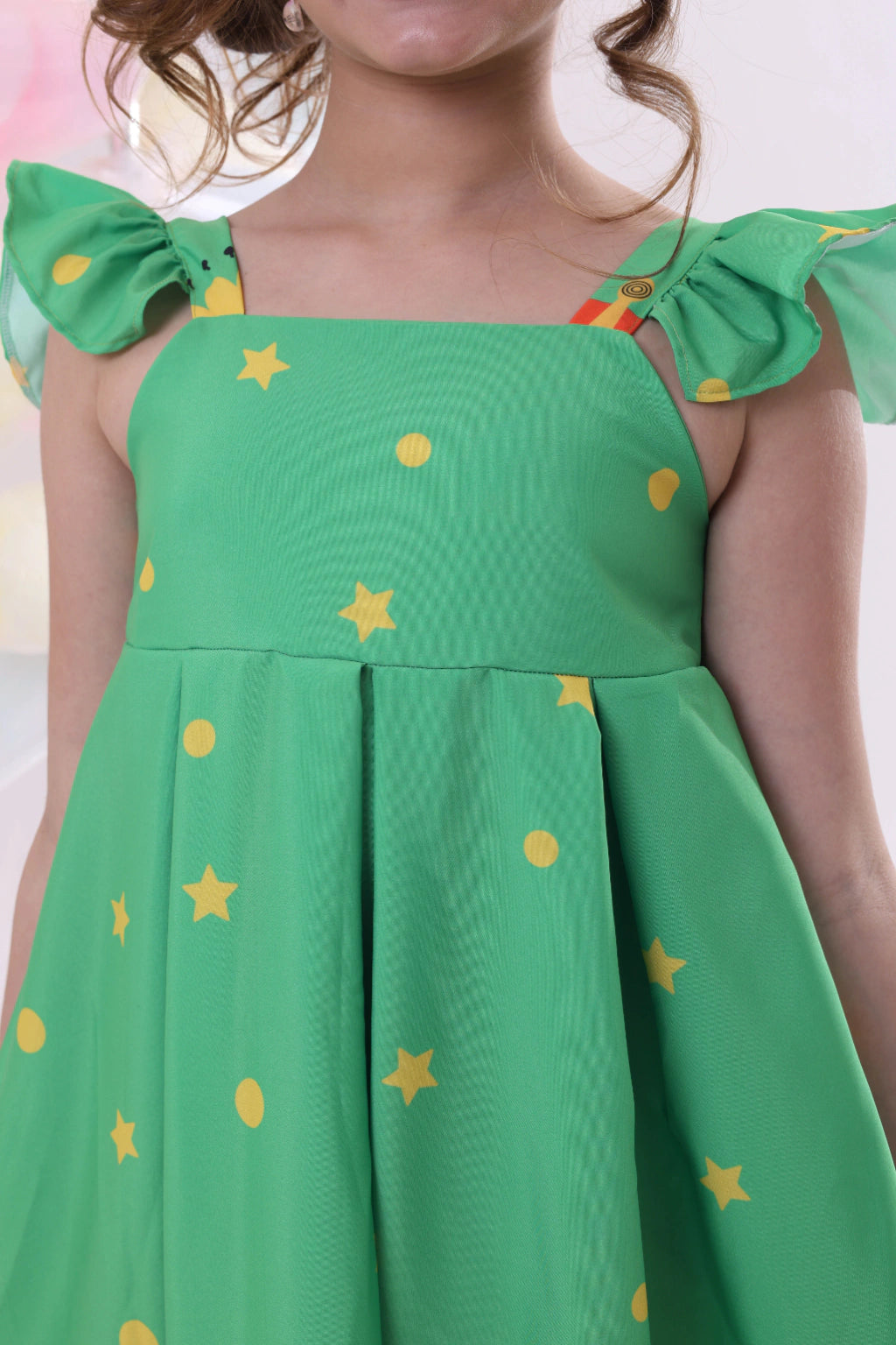 Vestido Infantil Ana Barrado Verde