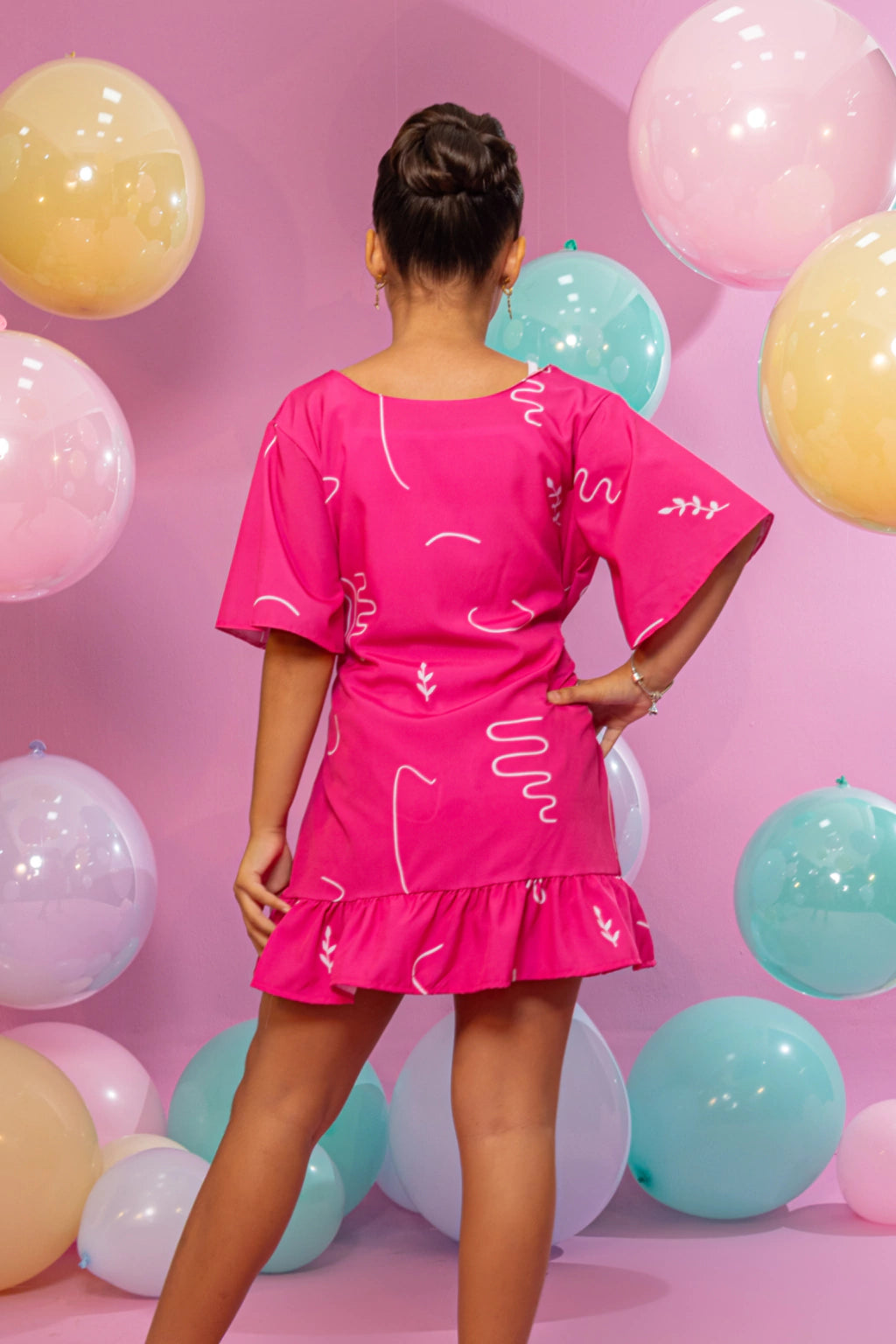 Conjunto Kimono Menina Pink (Short + Blusa + Kimono)