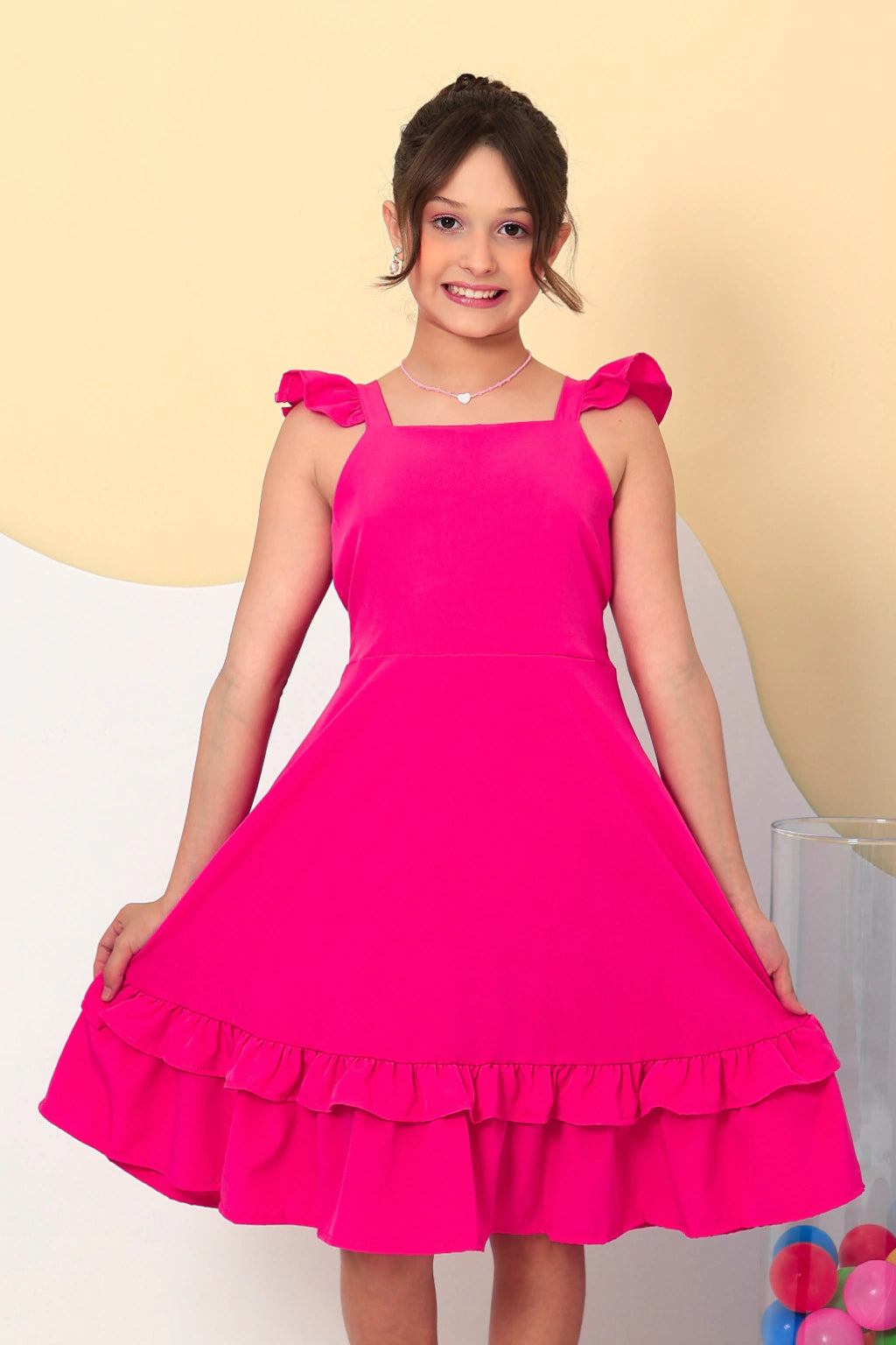 Vestido Infantil Daniele Pink