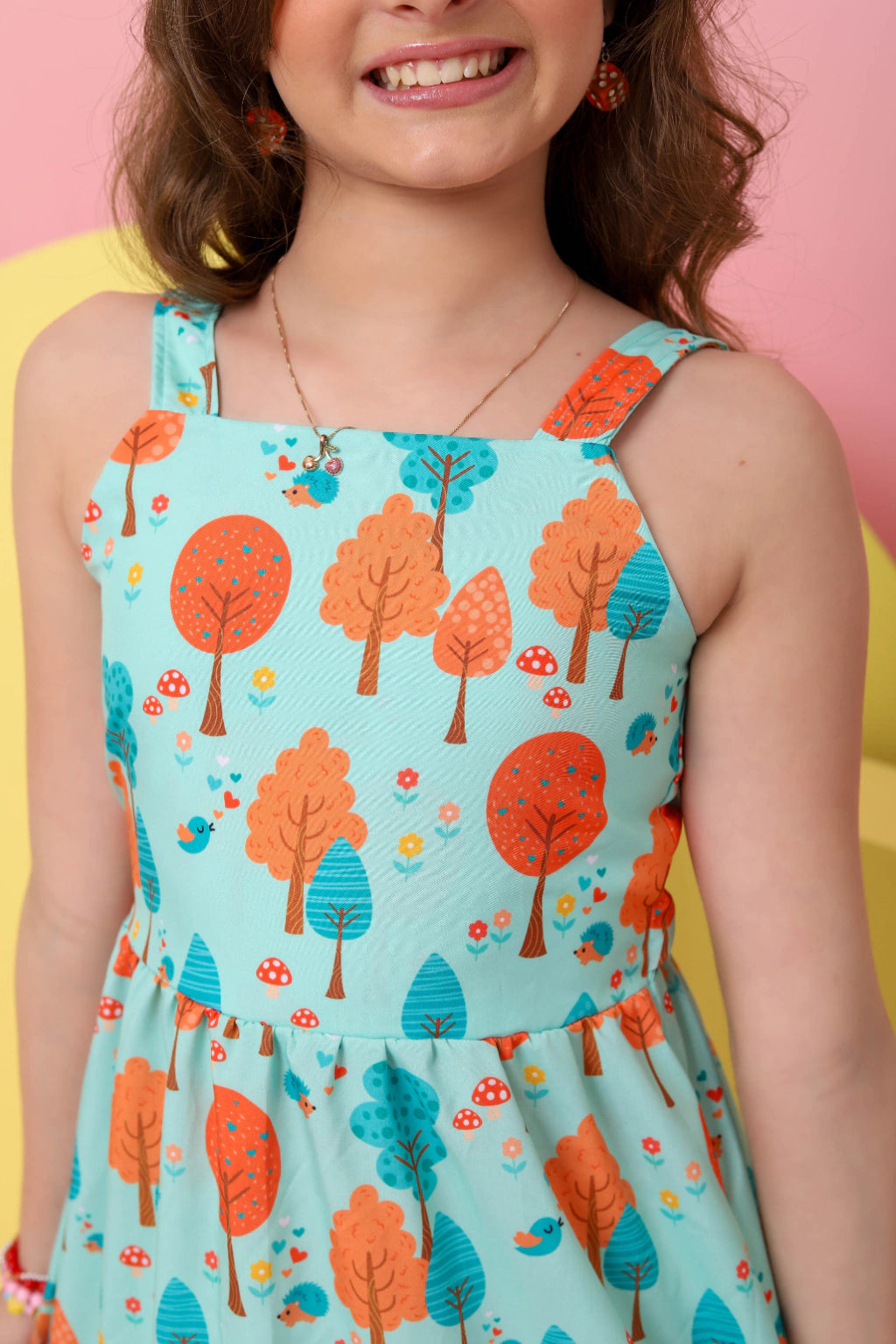 Vestido Infantil Jamile Floresta Verde
