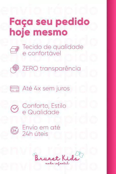 Conjunto Infantil Menina Catherine Black (Saia + Blusa) SEM TROCA OU DEVOLUÇÃO