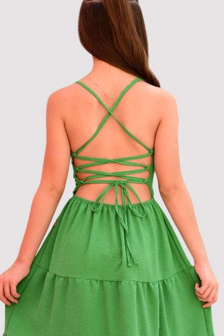 Vestido Infantil Lu Verde - SEM TROCA OU DEVOLUÇÃO