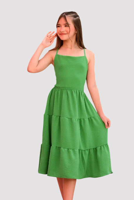 Vestido Infantil Lu Verde - SEM TROCA OU DEVOLUÇÃO