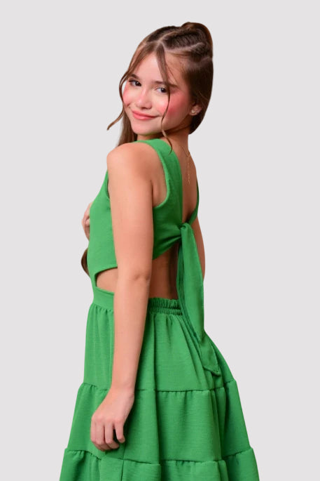 Vestido Infantil Mirabela Verde - SEM TROCA OU DEVOLUÇÃO