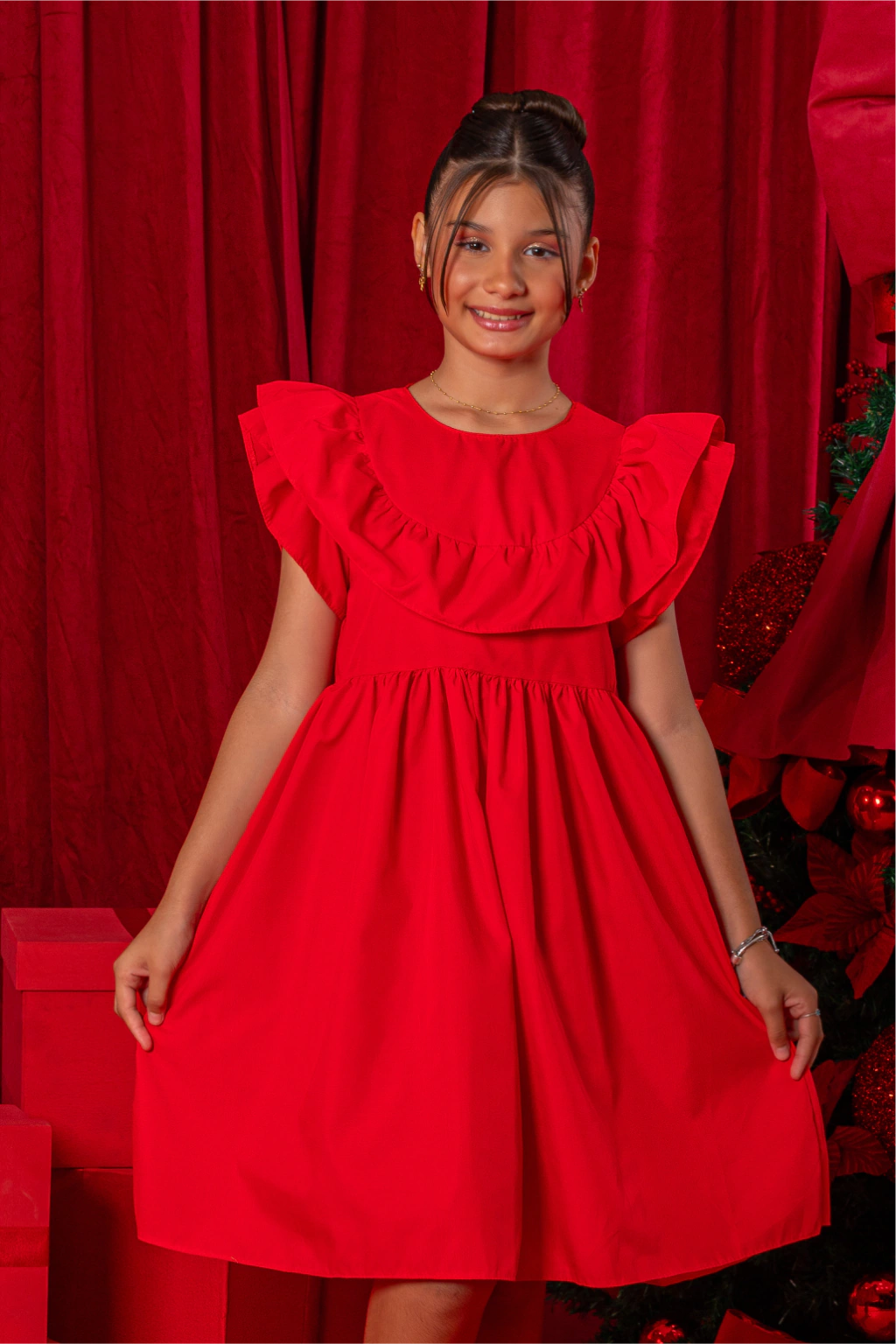 Vestido Infantil Stella Vermelho