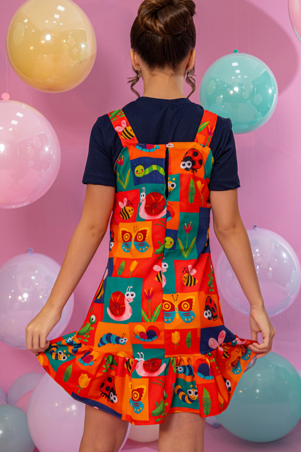 Salopete Samara Estampado Animais (salopete + blusa)