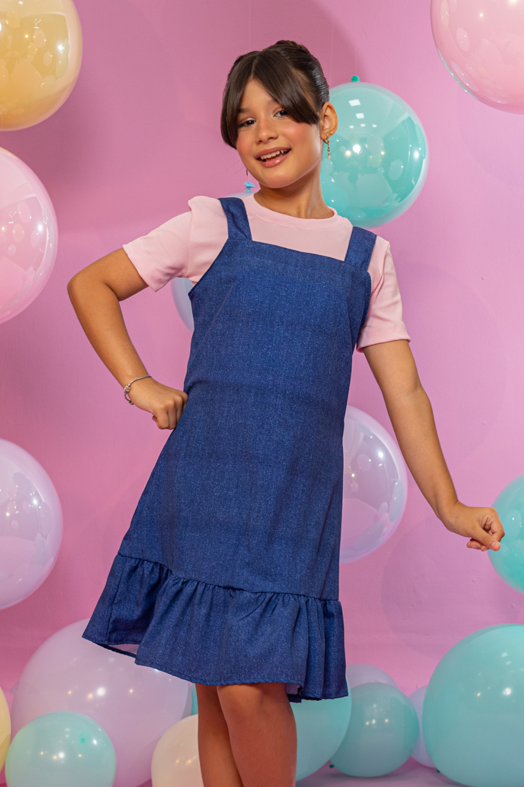 Salopete Samara Azul (salopete + blusa)