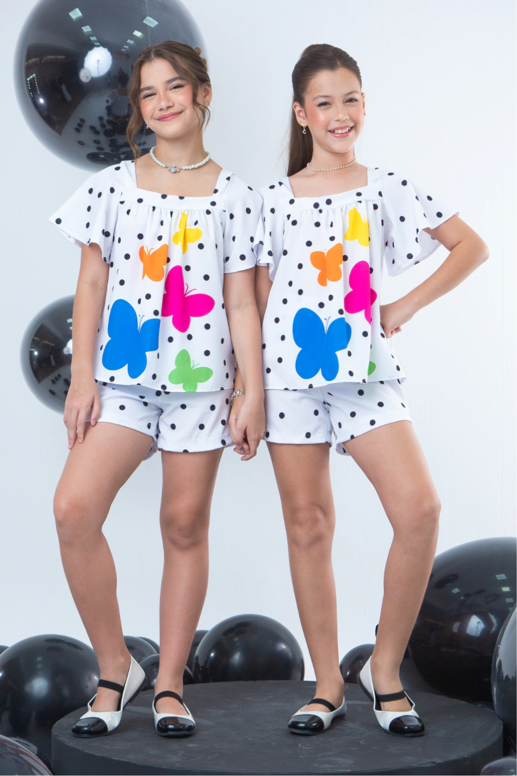 Conjunto Infantil Menina Julia Borboleta (Short + Batinha)