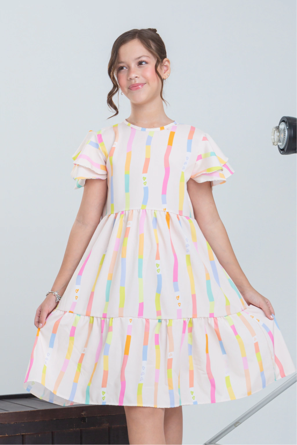 Vestido Infantil Carina Bege