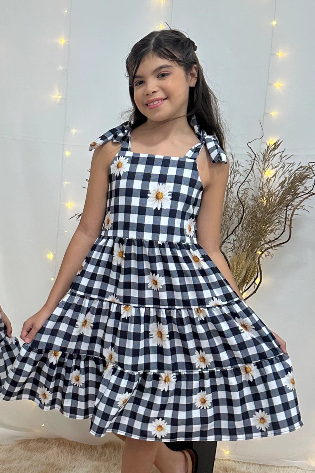 Vestido 3 Marias Xadrez Preto