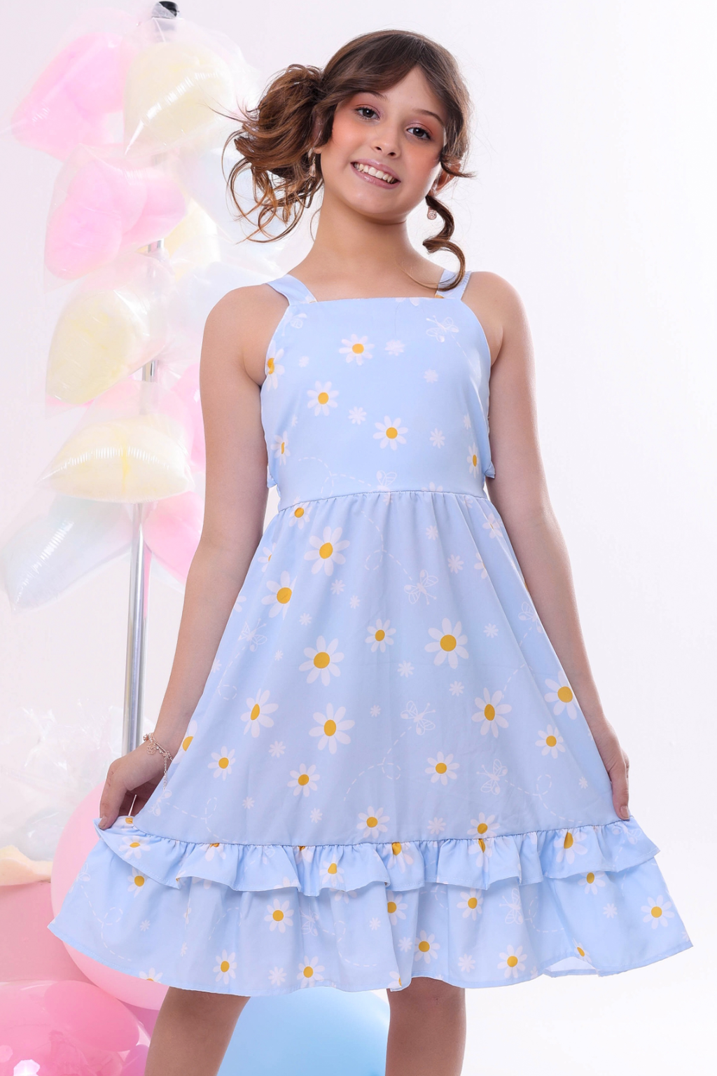 Vestido Infantil Jamile Novo Azul